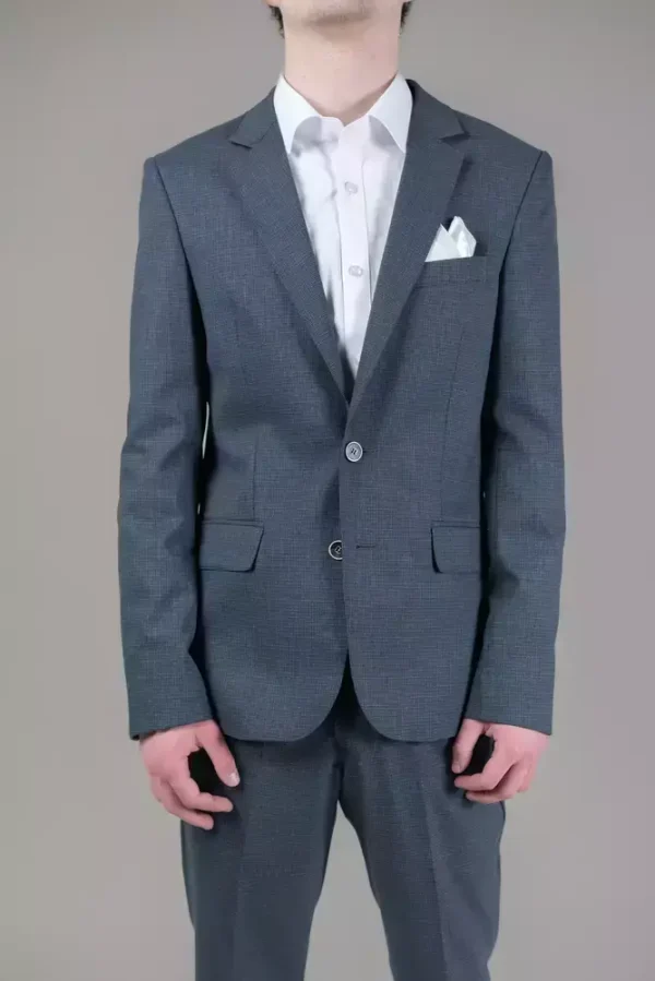 Піджак чоловічий синій однотонний
