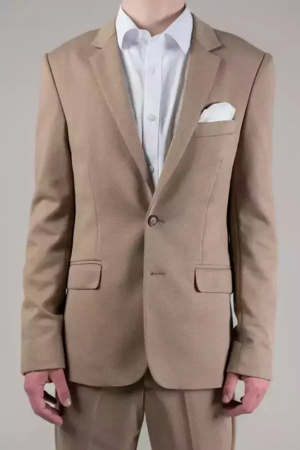 Піджак чоловічий бежевий однотонний