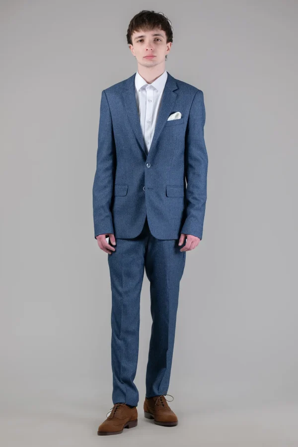 Класичний чоловічий костюм двійка синій