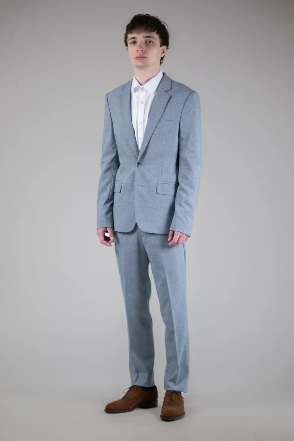 Класичний чоловічий костюм сіро-синій
