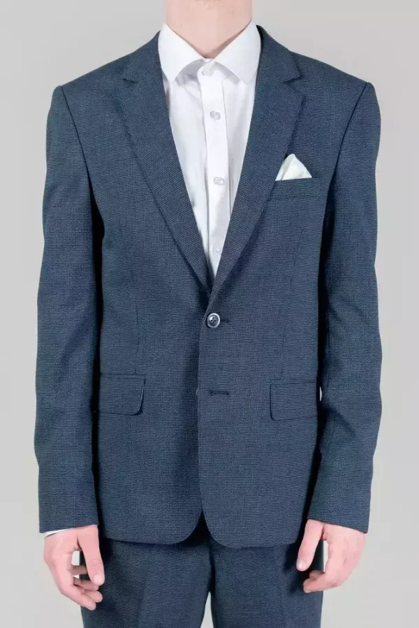 Піджак чоловічий синій однотонний