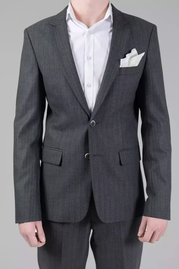 Піджак чоловічий сірий у смужку