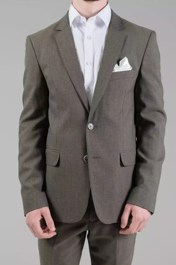 Піджак чоловічий коричневий однотонний