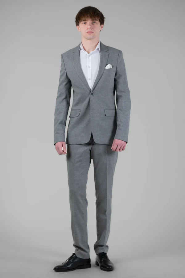 Костюм чоловічий сірий з візерунком