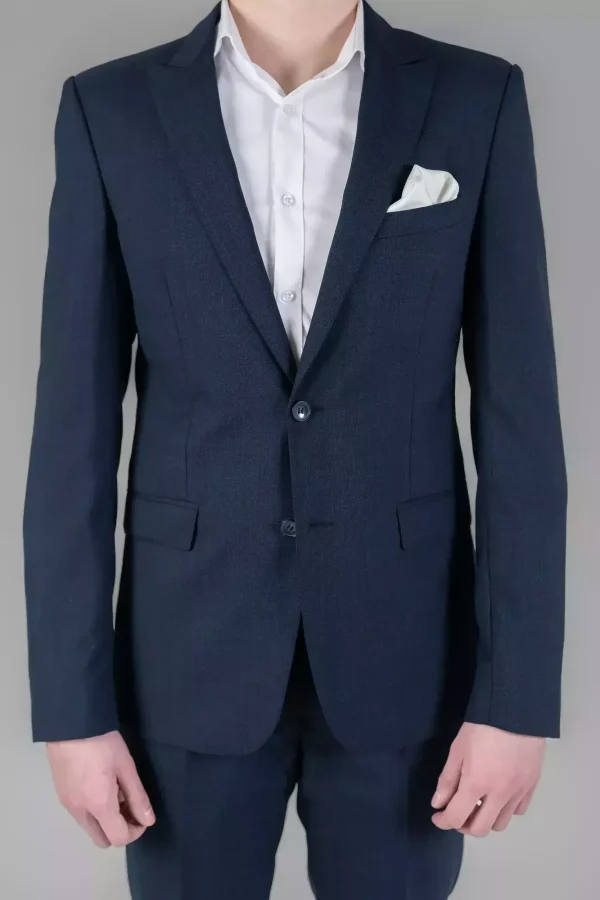 Піджак чоловічий синій однотонний