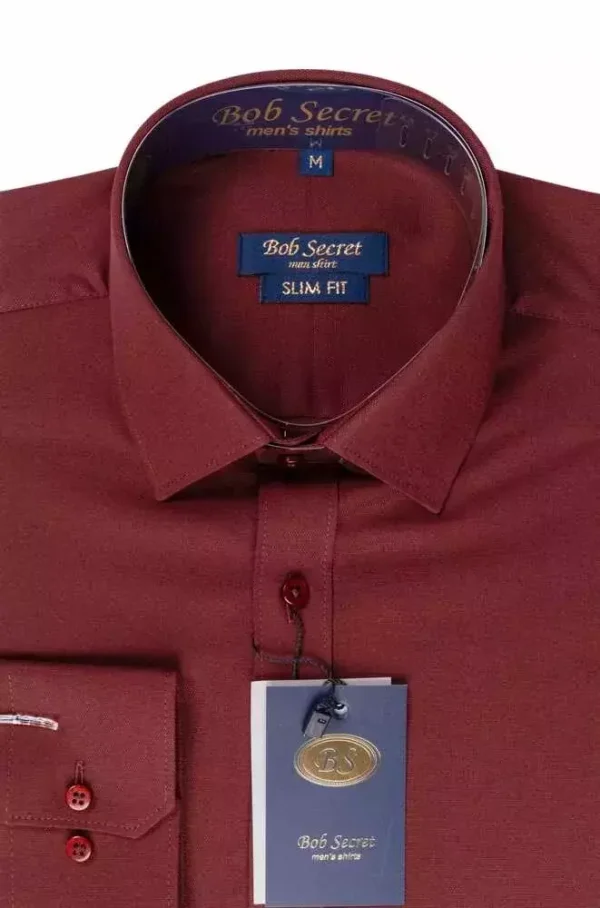 Сорочка чоловіча червона однотонна