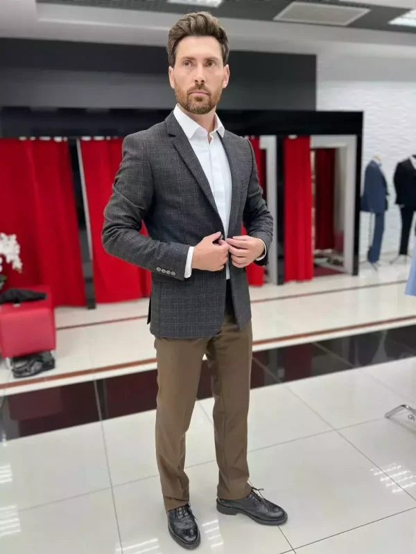 Штани чоловічі коричневі однотонні