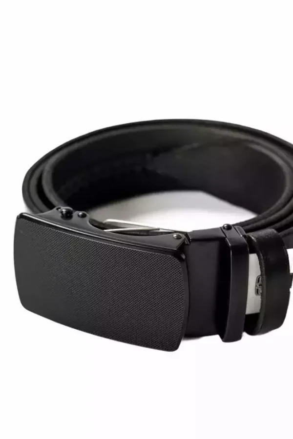 Ремінь чорний однотонний 130-160 см