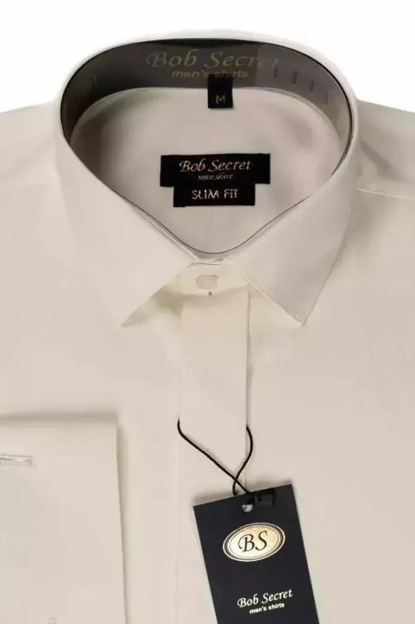 Сорочка чоловіча айворі однотонна